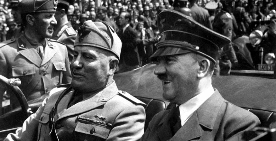 الزعيم النازي أدولف هتلر مع الزعيم الإيطالي الفاشي بينيتو موسوليني/ويكيبيديا