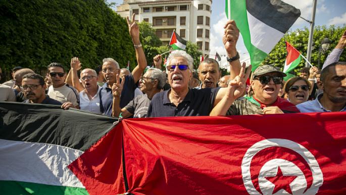 تأييد شعبي تونسي لحق الشعب الفلسطيني بالدفاع عن نفسه