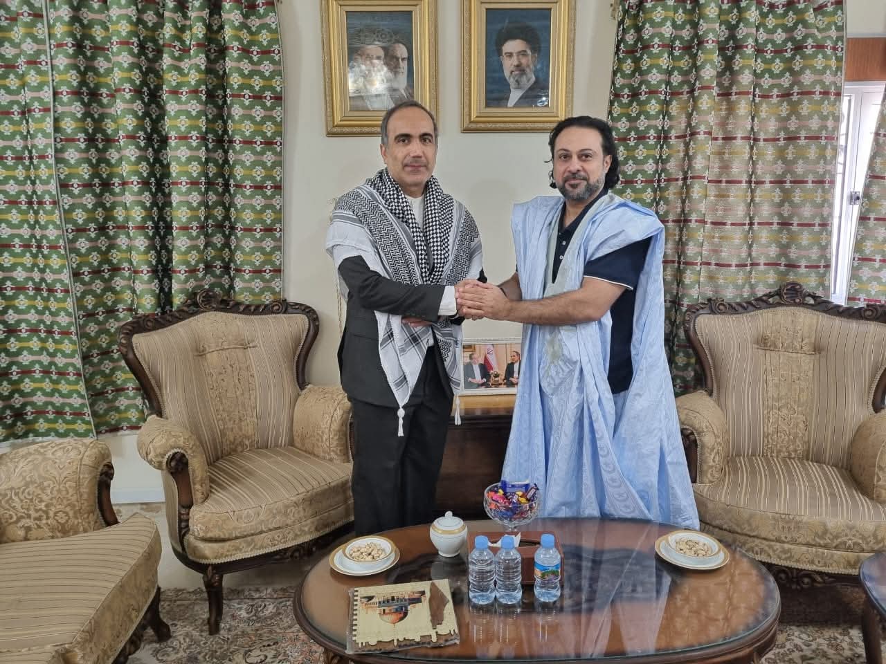 السفير الإيراني يستقبل ممثل حماس في غرب إفريقيا بنواكشوط والاخير يهنئ إيران ويؤكد التضامن معها